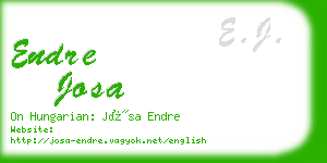 endre josa business card